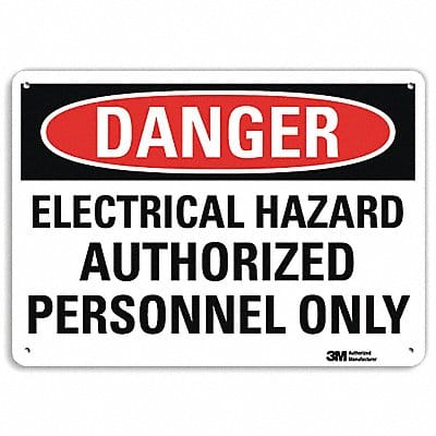 Danger Sign 7 in x 10 in Aluminum