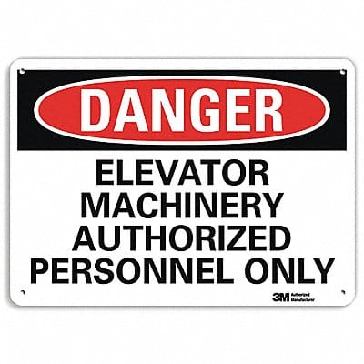 Danger Sign 7 in x 10 in Aluminum