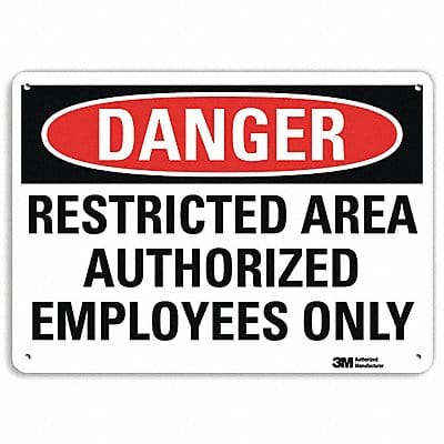 Danger Sign 10 inx14 in Aluminum