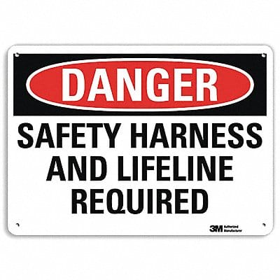 Danger Sign 10 in x 14 in Aluminum