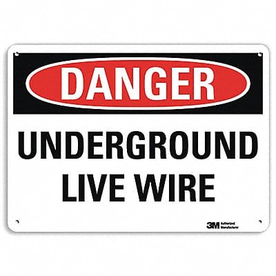 Danger Sign 10 in x 14 in Aluminum