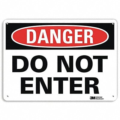 Danger Sign 7 in x 10 in Aluminum