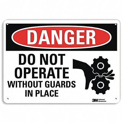 Danger Sign 7 in x 10 in Aluminum