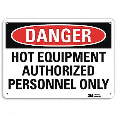 Danger Sign 10 inx14 in Aluminum