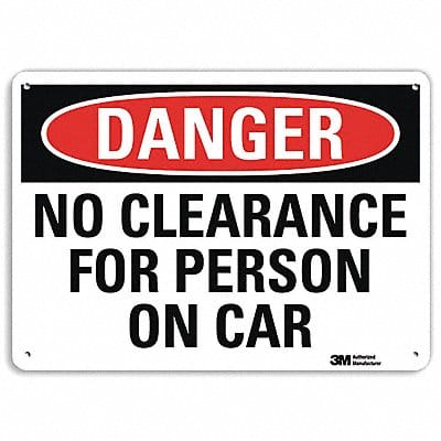 Danger Sign 10 in x 14 in Aluminum