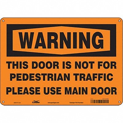 Safety Sign 10 in x 14 in Aluminum