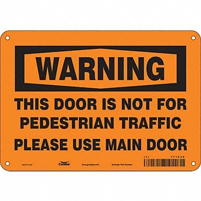 Safety Sign 7 in x 10 in Polyethylene