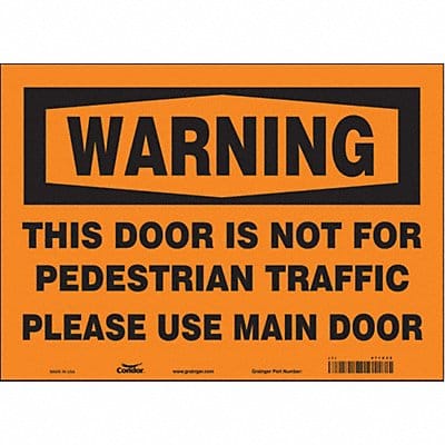 Safety Sign 10 in x 14 in Vinyl