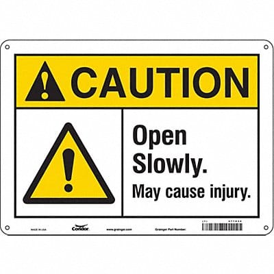 Safety Sign 10 in x 14 in Aluminum