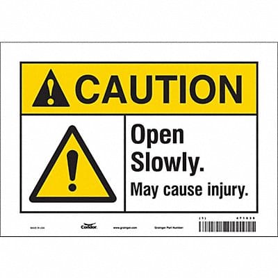 Safety Sign 7 in x 10 in Vinyl