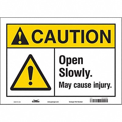 Safety Sign 10 in x 14 in Vinyl