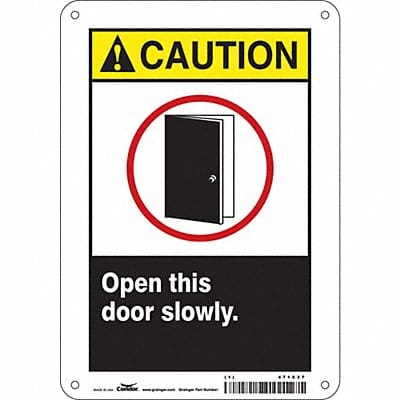 Safety Sign 10 in x 7 in Aluminum