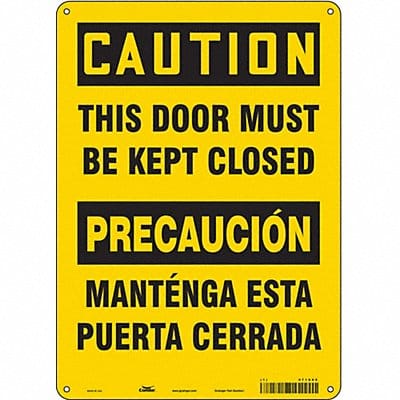 Safety Sign 14 in x 10 in Polyethylene