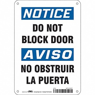 Safety Sign 10 in x 7 in Aluminum