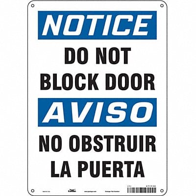 Safety Sign 14 in x 10 in Polyethylene