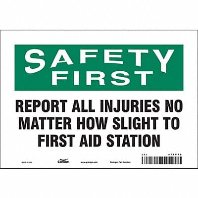 Safety Sign 7 inx10 in Vinyl