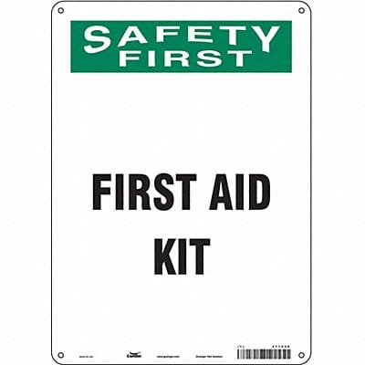 Safety Sign 14 in x 10 in Aluminum