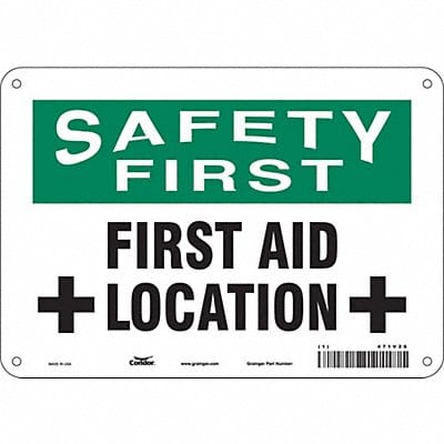 Safety Sign 7 in x 10 in Aluminum