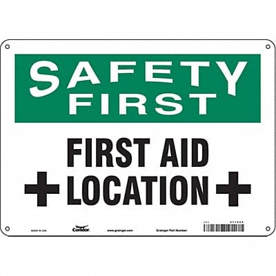 Safety Sign 10 in x 14 in Polyethylene