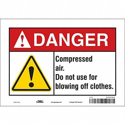 Safety Sign 7 inx10 in Vinyl