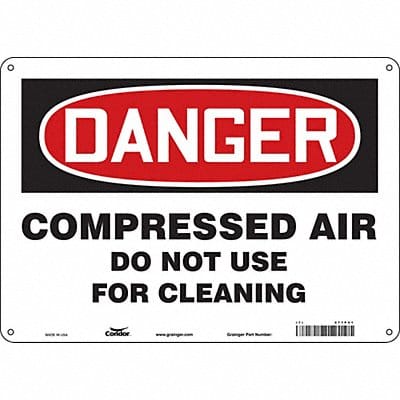 Safety Sign 10 in x 14 in Polyethylene