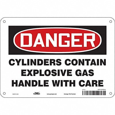 Safety Sign 7 in x 10 in Polyethylene