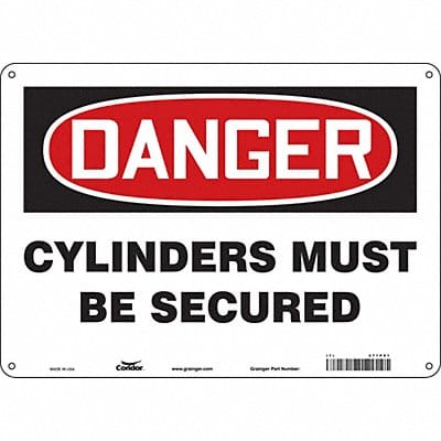 Safety Sign 10 in x 14 in Polyethylene