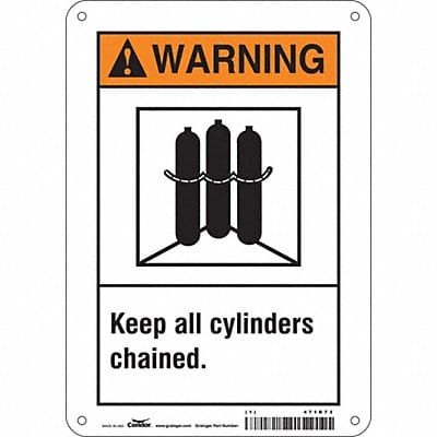 Safety Sign 10 in x 7 in Polyethylene