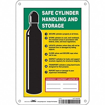 Safety Sign 10 inx7 in Polyethylene