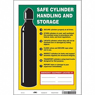 Safety Sign 14 in x 10 in Vinyl