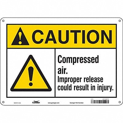 Safety Sign 10 in x 14 in Aluminum