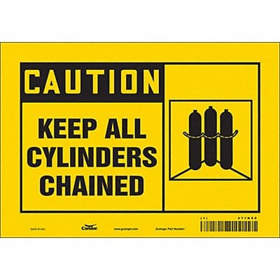 Safety Sign 7 inx10 in Vinyl