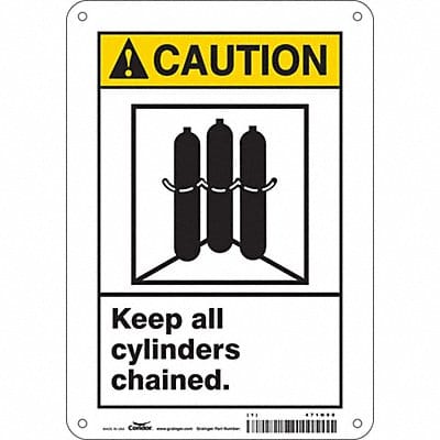 Safety Sign 10 in x 7 in Polyethylene