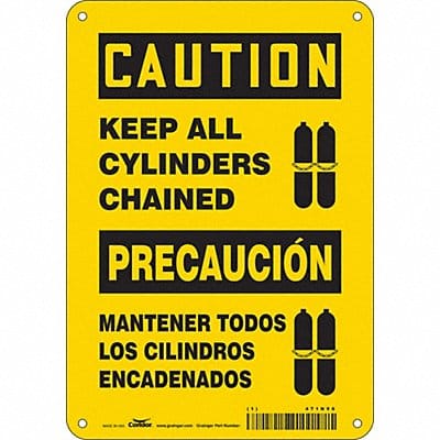 Safety Sign 10 in x 7 in Polyethylene