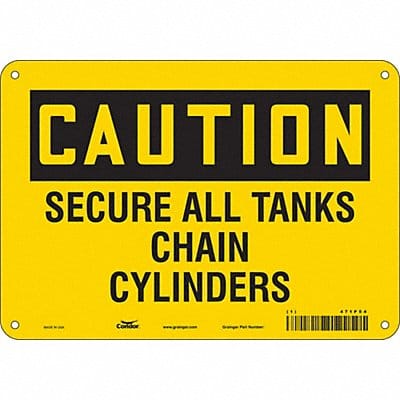 Safety Sign 7 inx10 in Polyethylene