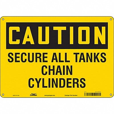 Safety Sign 10 inx14 in Polyethylene