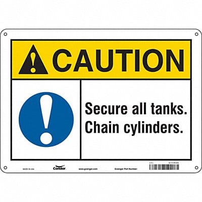 Safety Sign 10 in x 14 in Aluminum