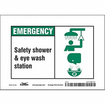 Safety Sign 5 in x 7 in Vinyl