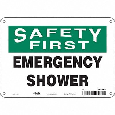 Safety Sign 7 in x 10 in Aluminum