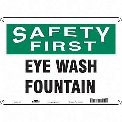 Safety Sign 10 in x 14 in Polyethylene