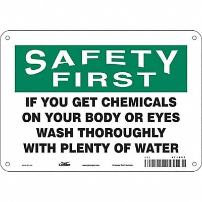 Safety Sign 7 inx10 in Polyethylene