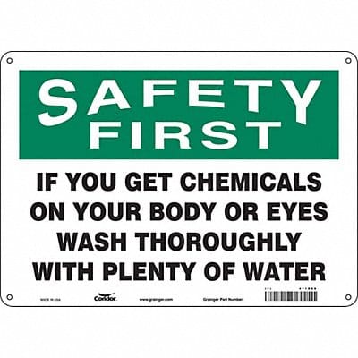 Safety Sign 10 in x 14 in Polyethylene