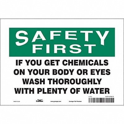 Safety Sign 7 in x 10 in Vinyl