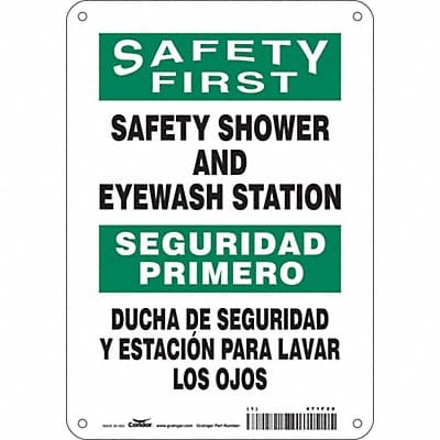 Safety Sign 10 in x 7 in Aluminum