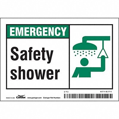 Safety Sign 3 1/2 in x 5 in Vinyl