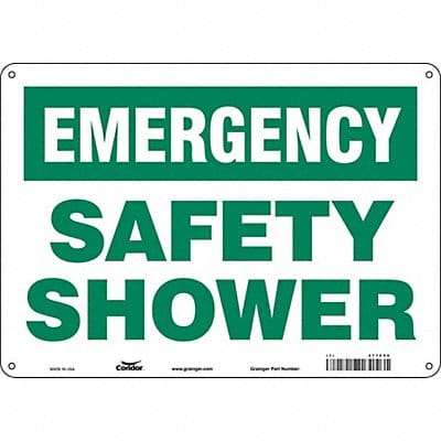 Safety Sign 10 in x 14 in Polyethylene