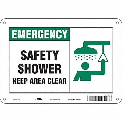 Safety Sign 7 in x 10 in Polyethylene