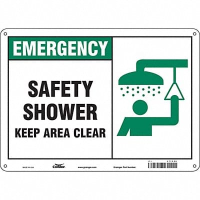 Safety Sign 10 in x 14 in Polyethylene