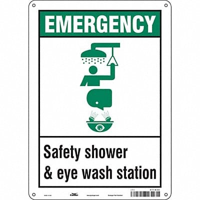 Safety Sign 14 in x 10 in Aluminum