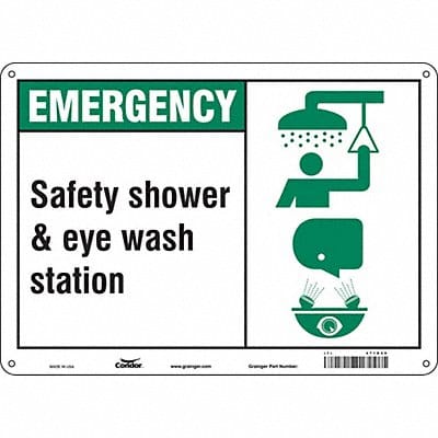 Safety Sign 10 in x 14 in Aluminum